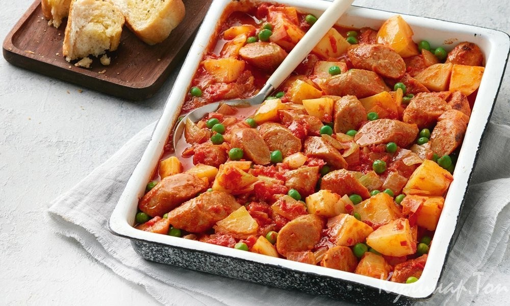 Рагу с картофелем и сосисками