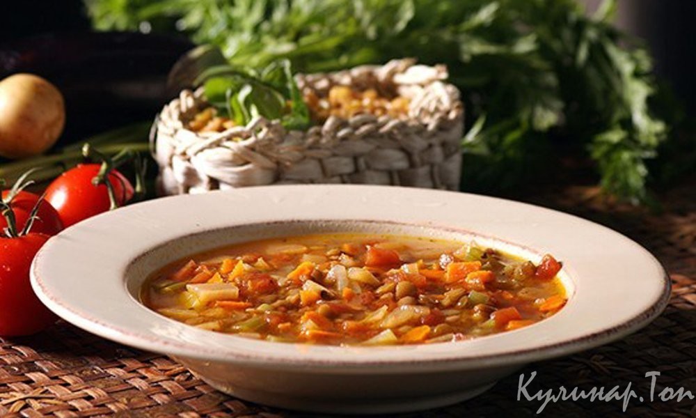 Суп из красной чечевицы и моркови