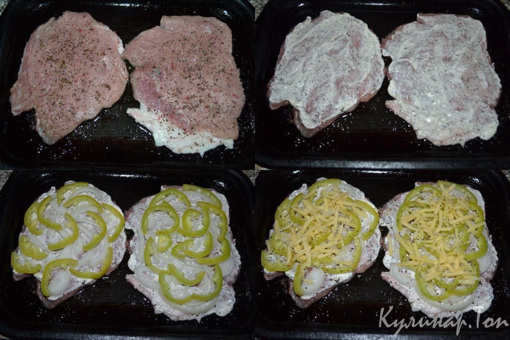 Свинина с ананасом и маслинами