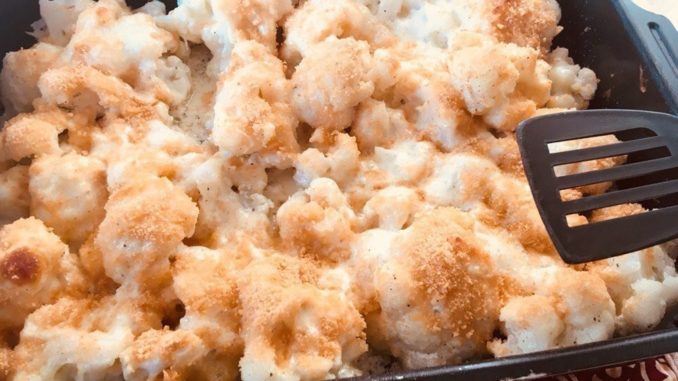 Цветная капуста, запеченная с моцареллой Цветная капуста, запеченная с моцареллой