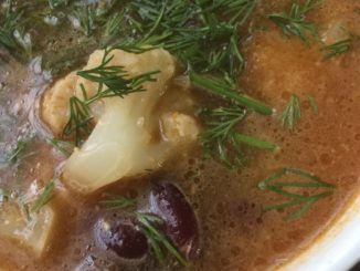 Фасолевый суп из куриной грудки