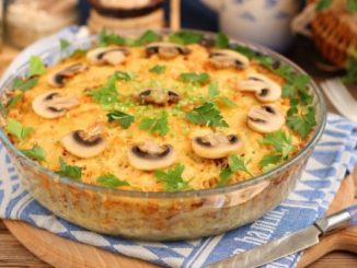 Грибная запеканка с капустой