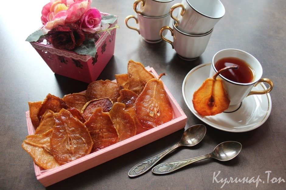 Грушевые ломтики в карамели