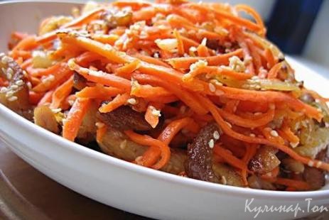 Корейский салат из моркови с мясом Корейский салат из моркови с мясом