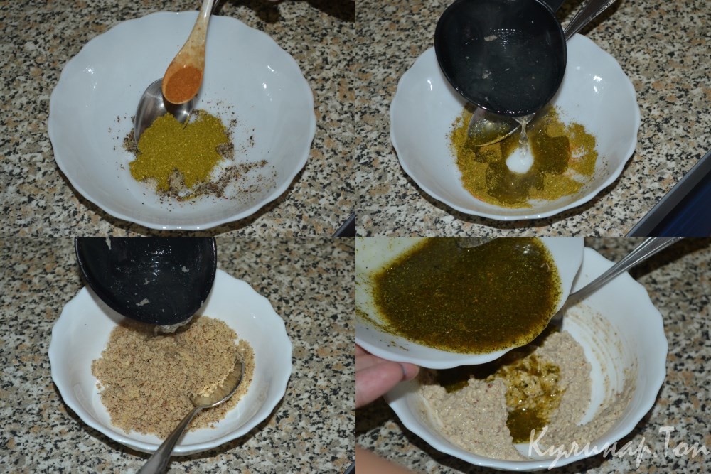 Курица с грецкими орехами