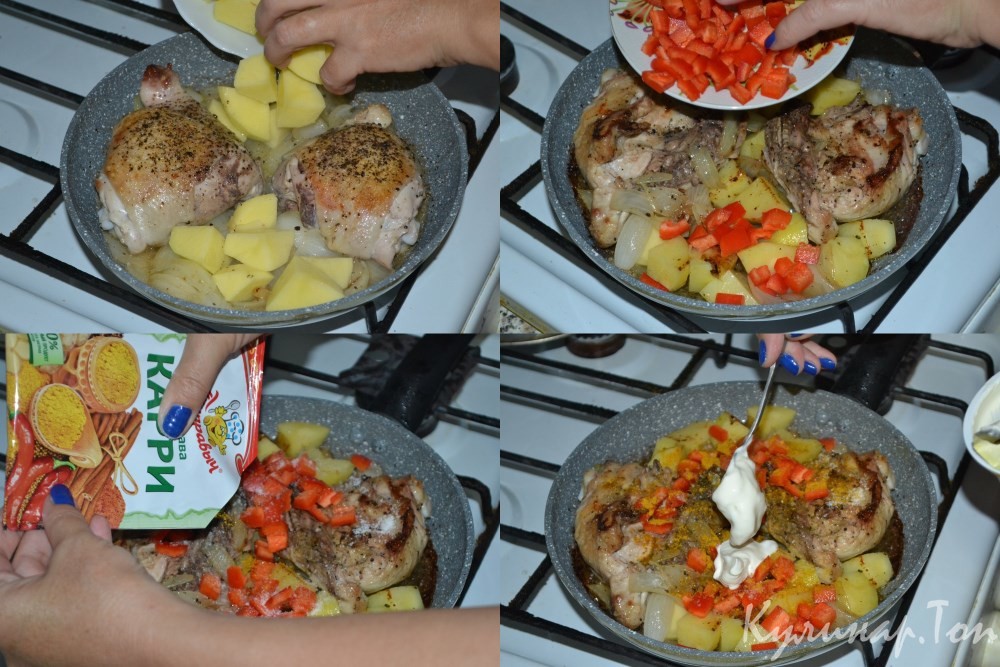 Курица с овощами и барбарисом