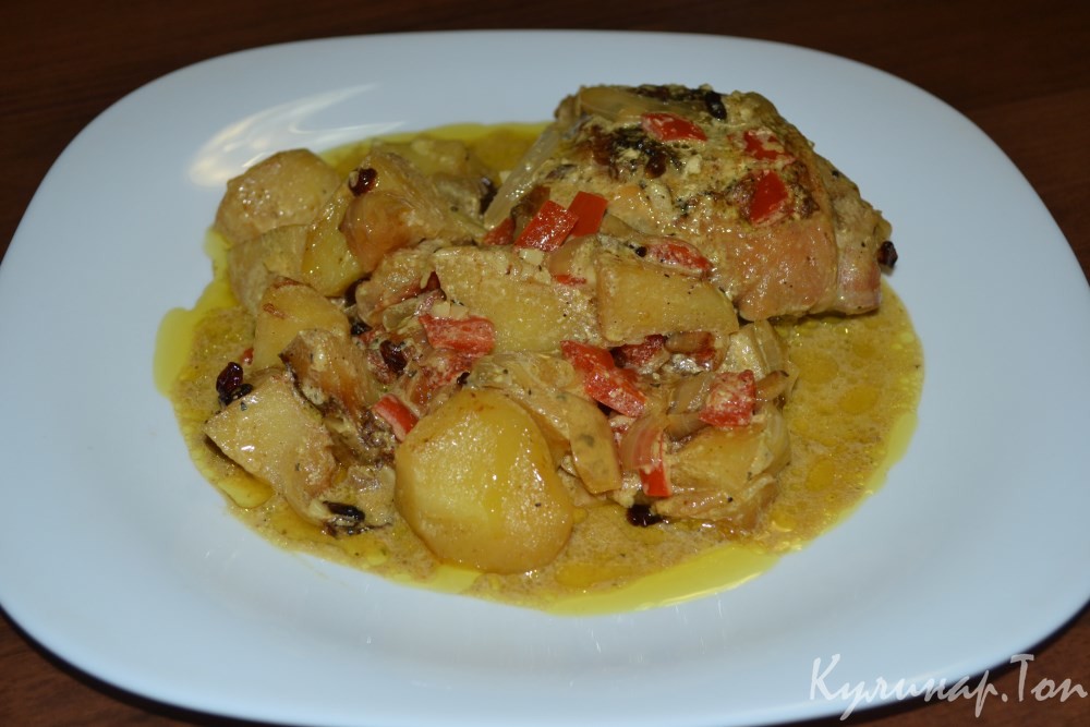Курица с овощами и барбарисом