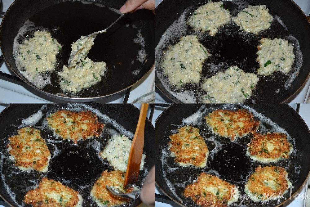 Луковые оладьи с сыром и зеленью