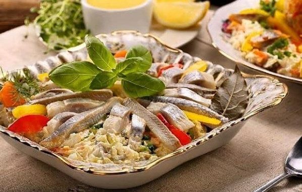 Салат из сельди с овощами Салат из сельди с овощами