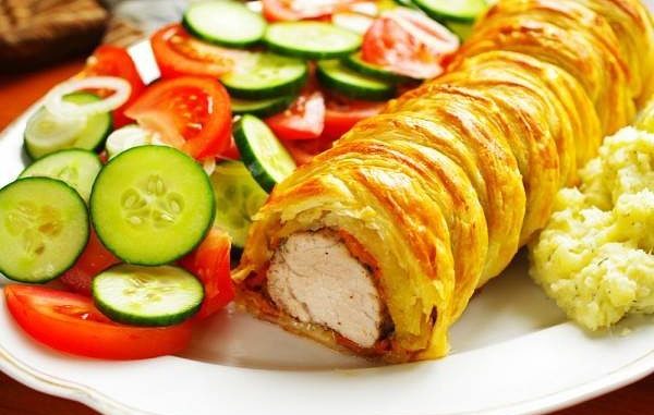 Запеченное мясо в слоеном тесте Запеченное мясо в слоеном тесте