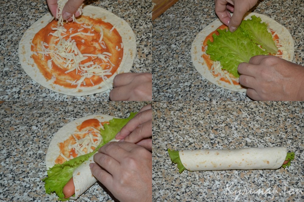 Горячие роллы с сосисками