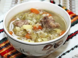 Рассольник с говядиной в мультиварке