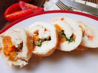 Рулетики из индейки с курагой и грушами