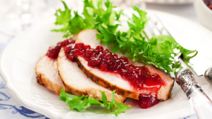 Turkey breast with cranberry sauce Индейка под брусничным соусом