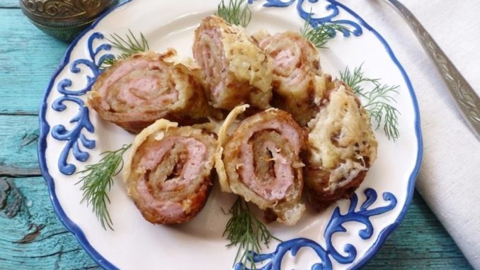 Картофельные рулетики с куриной начинкой Картофельные рулетики с куриной начинкой