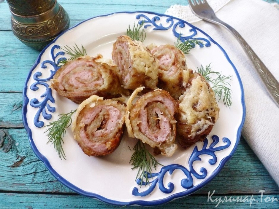 Картофельные рулетики с куриной начинкой