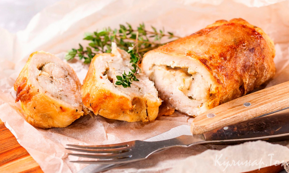 Куриные рулетики с сыром и зеленью