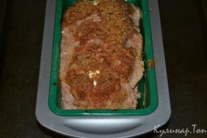 Мясной кекс с яйцами
