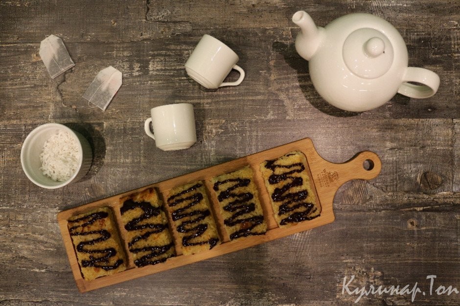 Печенье с кокосом и джемом