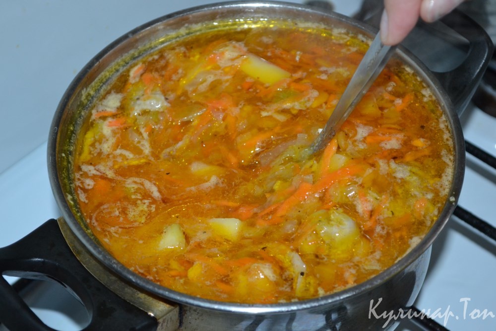 Щи из пекинской капусты с курицей