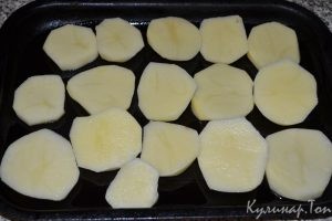 Скумбрия на картофельной подушке с лимоном
