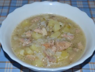 Суп из консервированного сырка с рисом