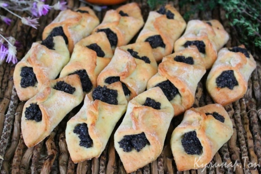 Творожное печенье с маком
