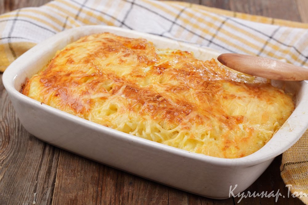 Запеканка сырная с лапшой