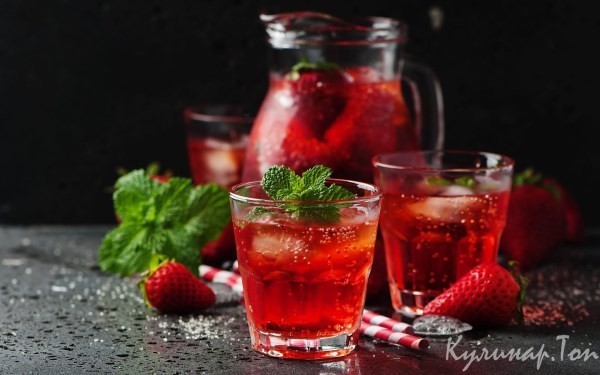 Клубничный лимонад с мятой Клубничный лимонад с мятой