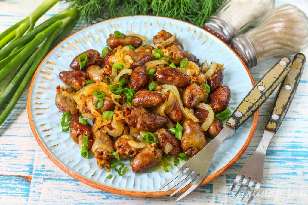 Куриные сердечки в медовом соусе