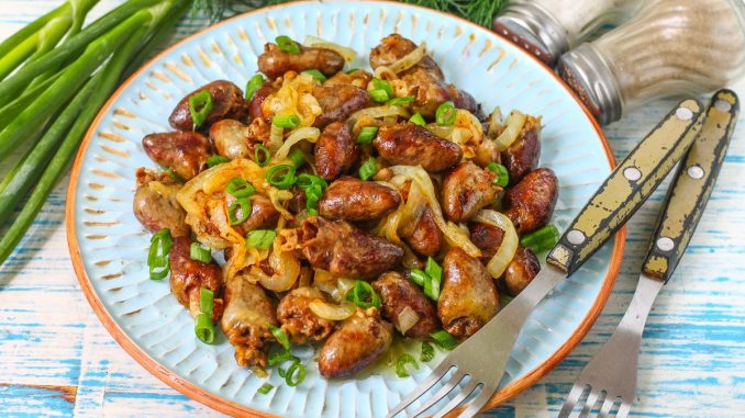 Куриные сердечки в медовом соусе Куриные сердечки в медовом соусе