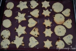 Песочное печенье с изюмом