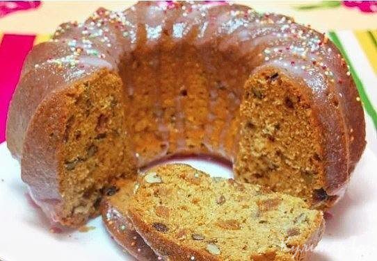 Постный кекс с изюмом и апельсиновым соком Постный кекс с изюмом и апельсиновым соком