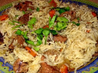 Рис с мясом в духовке