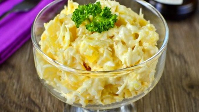 Салат из ананасов с чесноком Салат из ананасов с чесноком