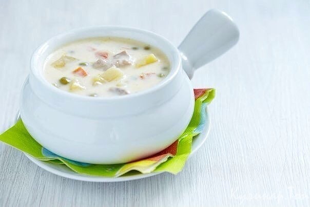 Сырный суп с куриным филе