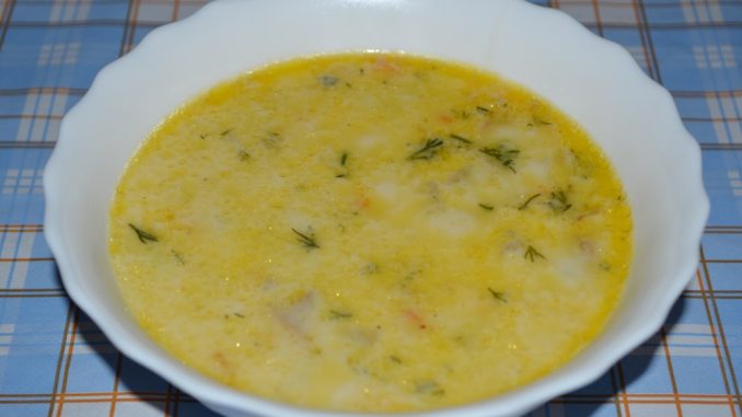 Сырный суп с шампиньонами-05 Сырный суп с шампиньонами и овощами