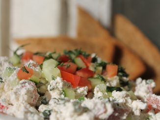 Творог с овощами