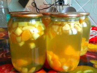 Компот из кабачка и апельсина