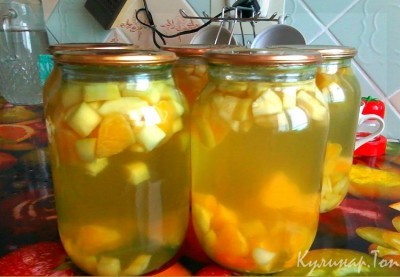 Компот из кабачка и апельсина Компот из кабачка и апельсина