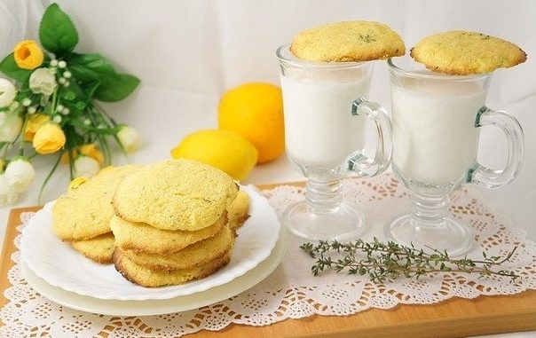 Кукурузно-лимонное печенье