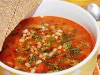 Рассольник с перловкой