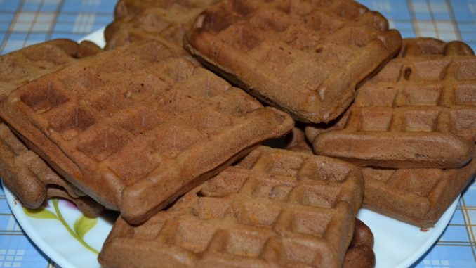 Шоколадные песочные вафли