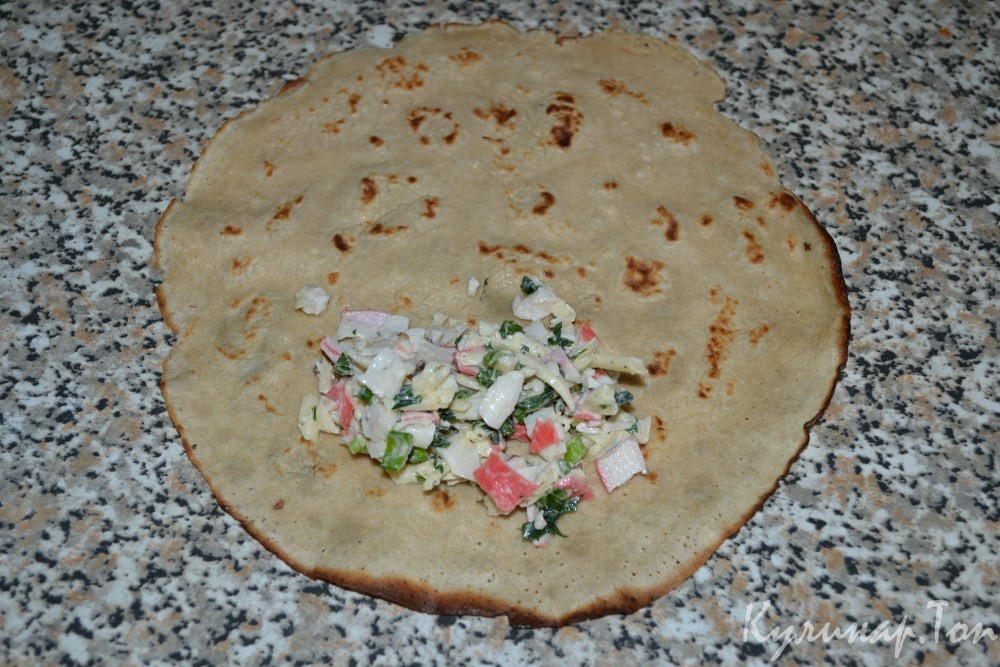 Блинчики с крабовым мясом
