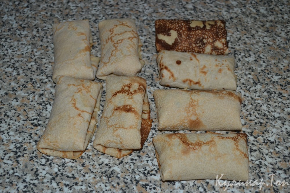 Блинчики с крабовым мясом