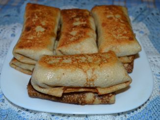 Блинчики с крабовым мясом