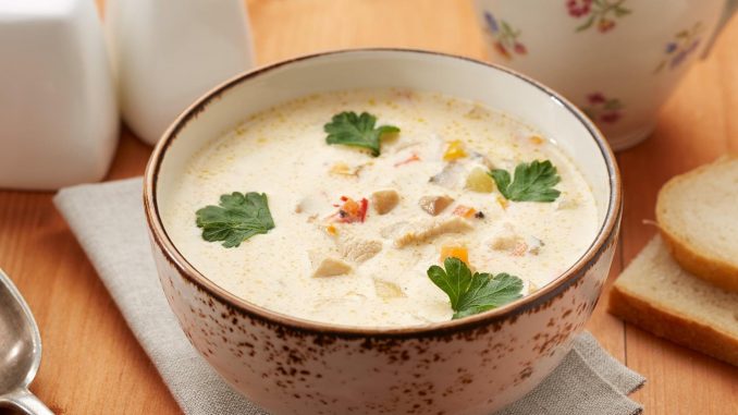 Грибной суп с сыром и куриным филе Грибной суп с сыром и куриным филе