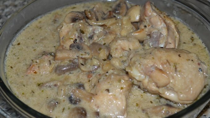 Курица с шампиньонами в сметане-08 Курица с шампиньонами в сметане