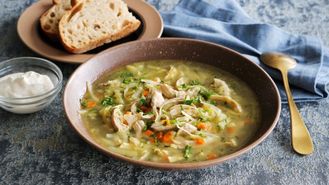 Щи на курином бульоне с капустой Щи на курином бульоне с капустой