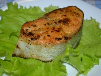 Жареная кета с лимоном